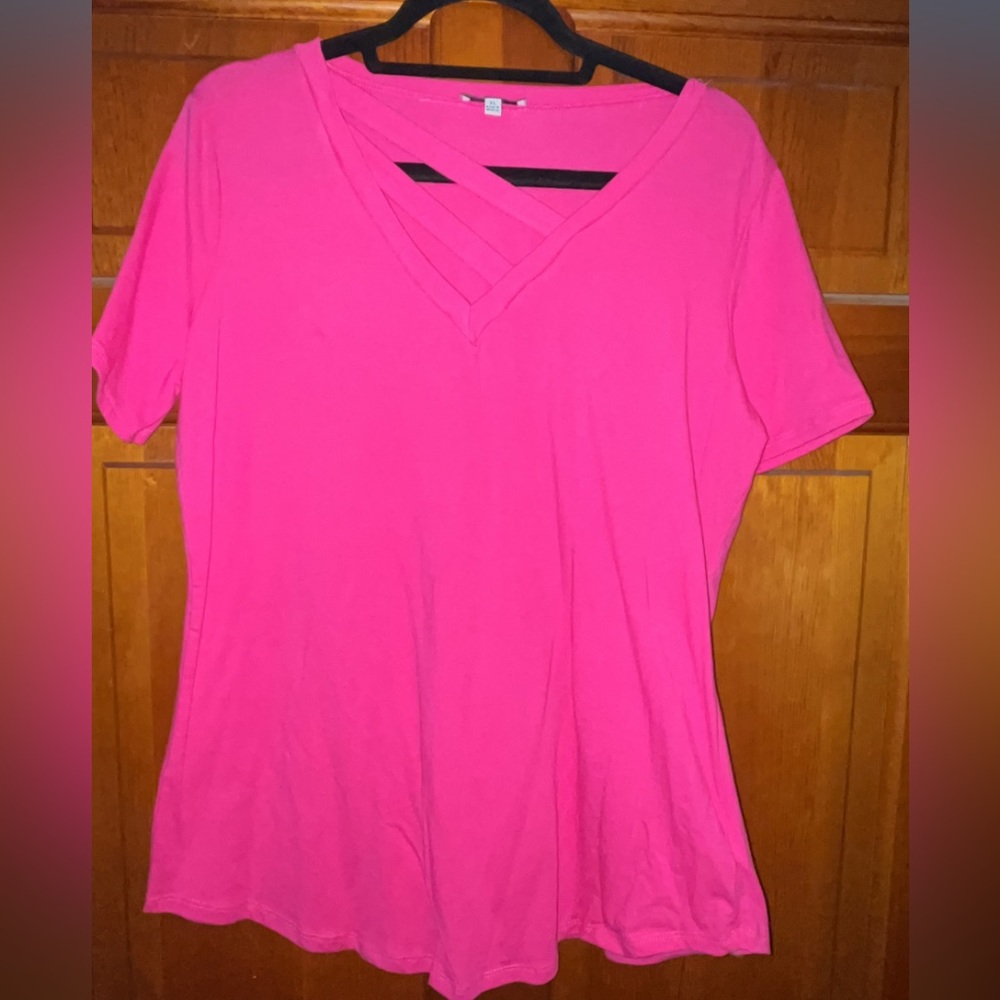 White birch - XL pink tee